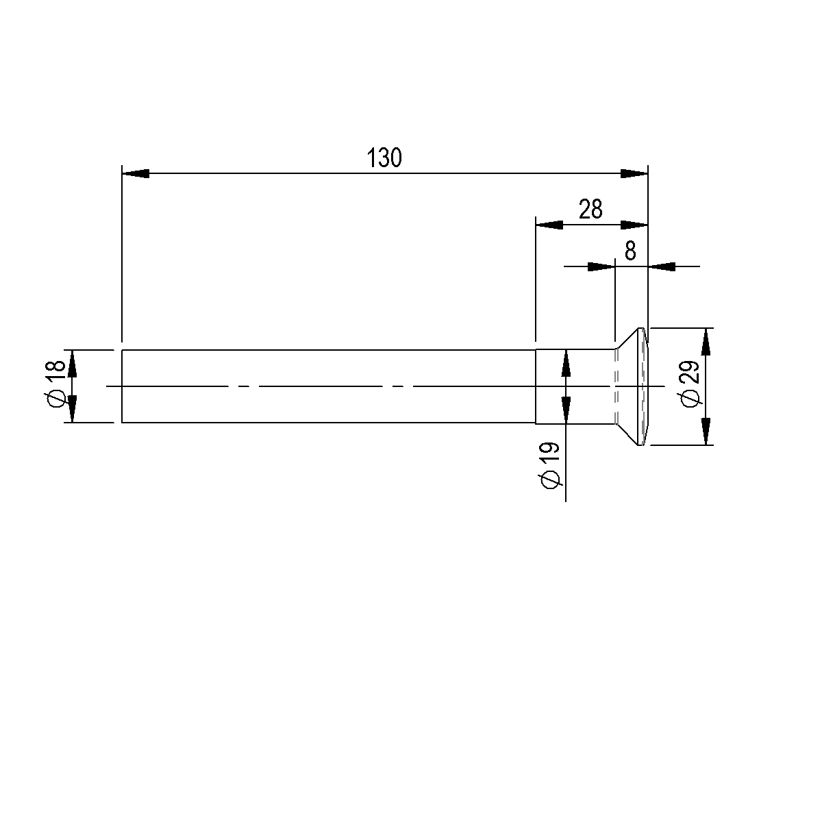 Cheville oscillante sur fermeture droite 476706