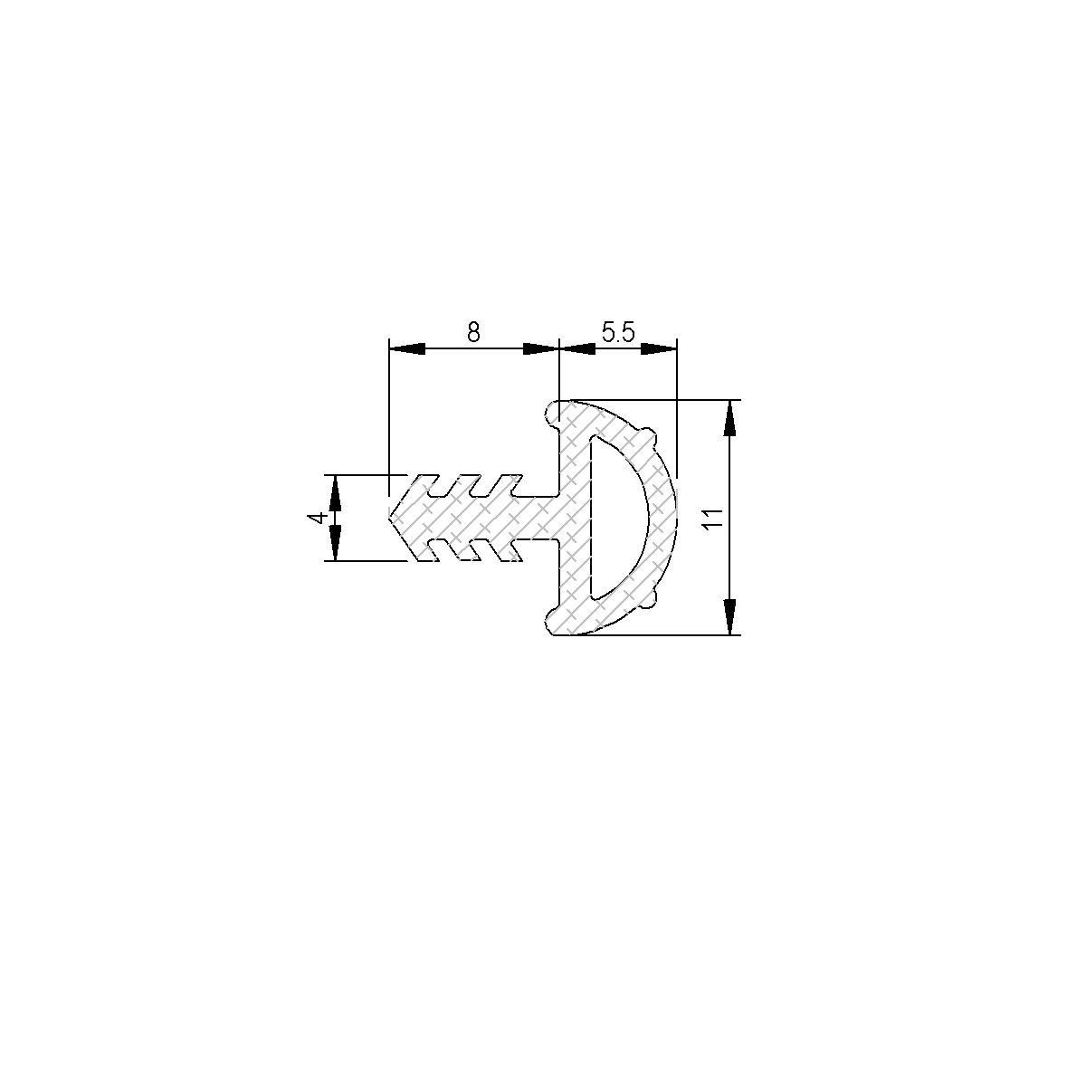 Gummidichtung zu Bordwand