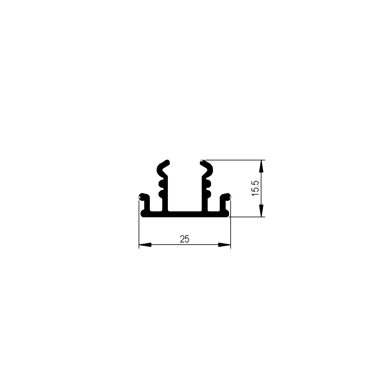 Clipprofil zu Veraflex System / EN 755-9