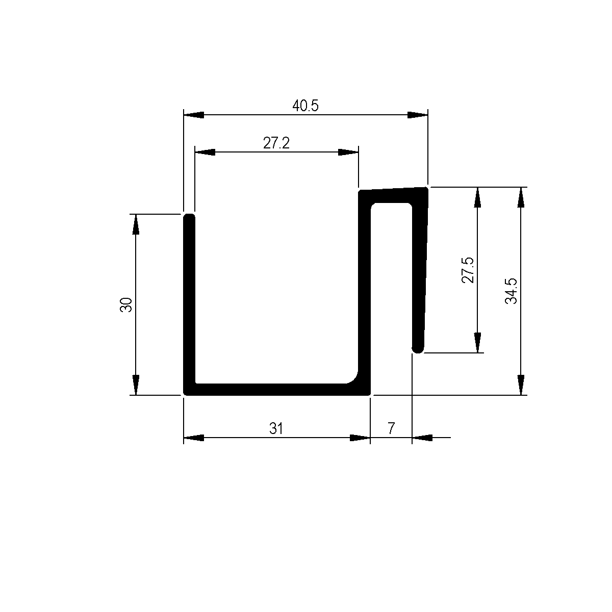 ALUCOBOND profilé "S"