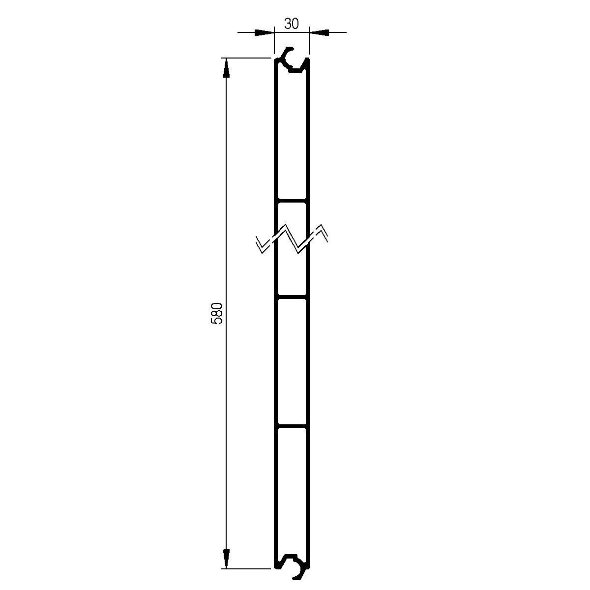Wandprofil 30 mm zu Kipper und Mulden / EN 755-9