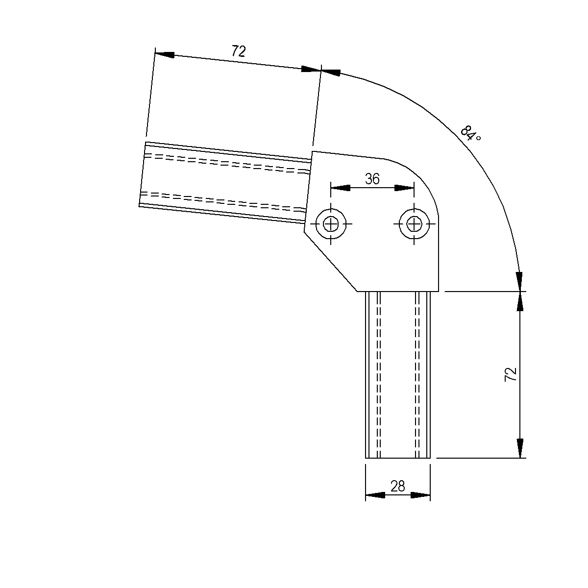 Pièce d'angle supérieur  sur bâches et support de tuyaux