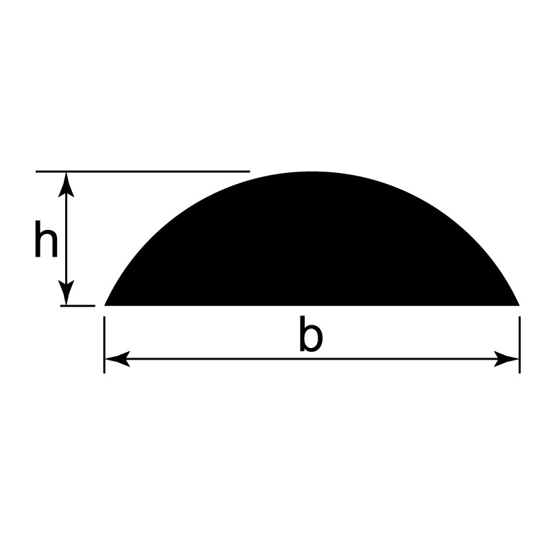 Demi-rond/demi-rond creux profil pressé / EN 755-2 / EN 755-9