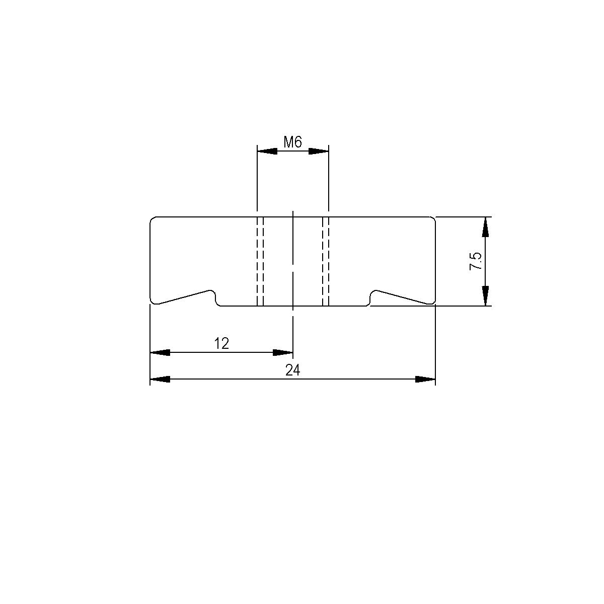 Pièce de serrage M6 sur système Veraflex