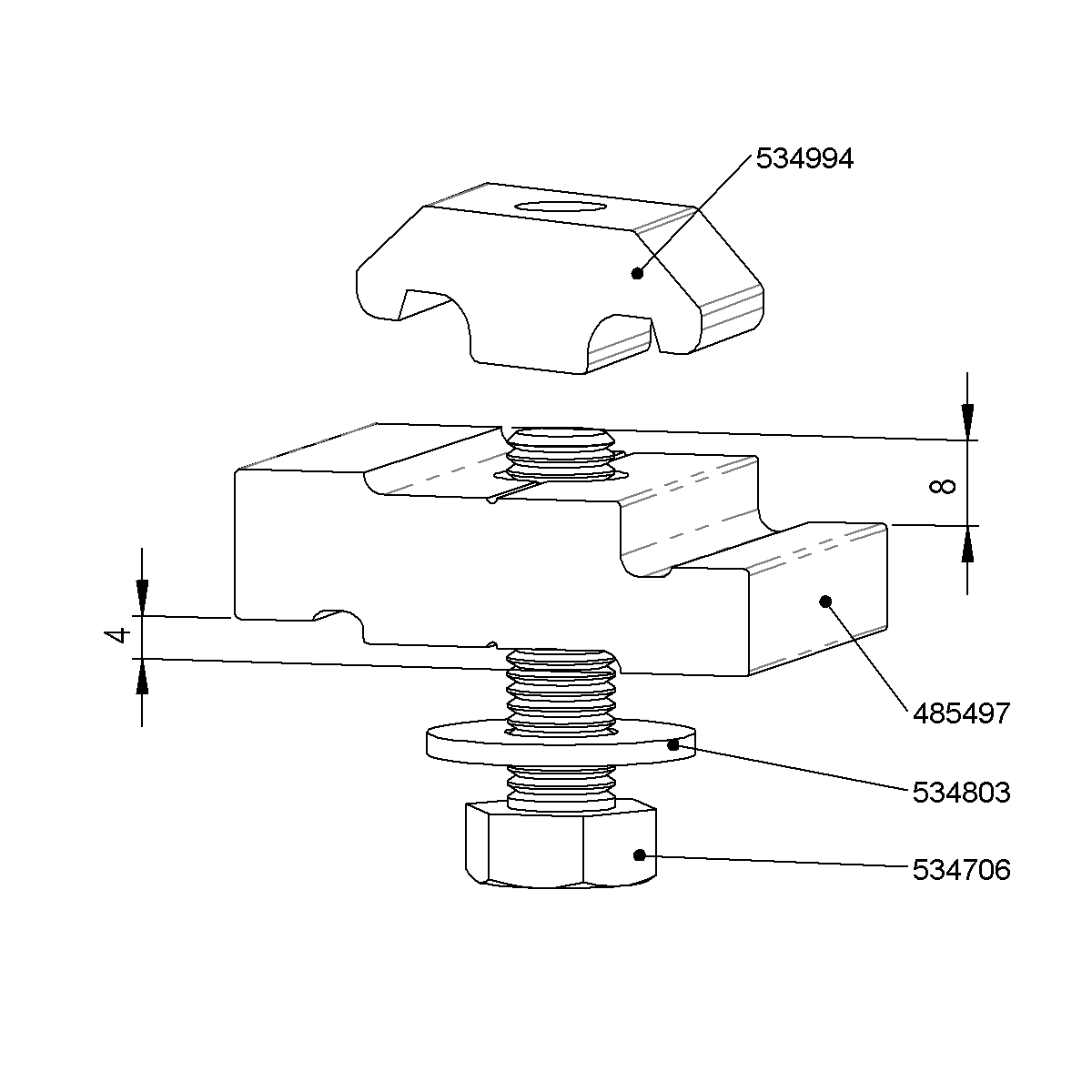 Plaque de fixation sur soubassement de platforme