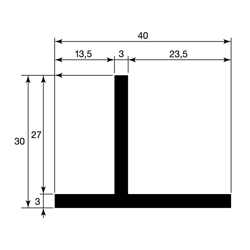 T-Profil gepresst / EN 755-2 / EN 755-9