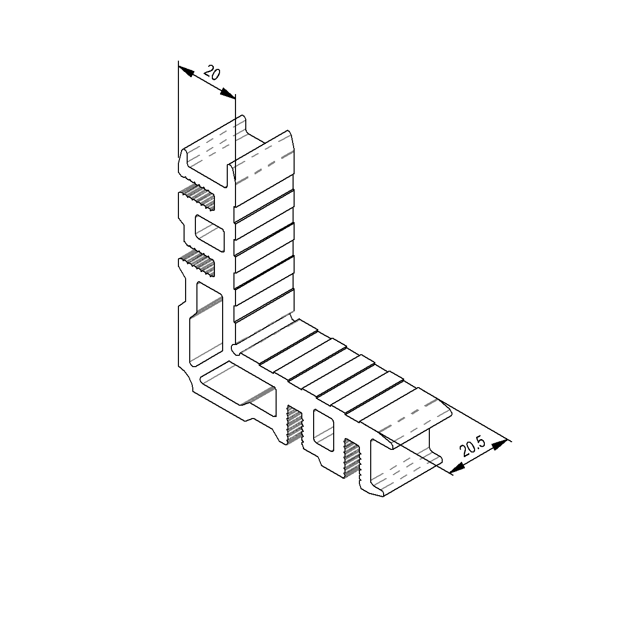 Eckverbindung vorne zu Kastenwagen