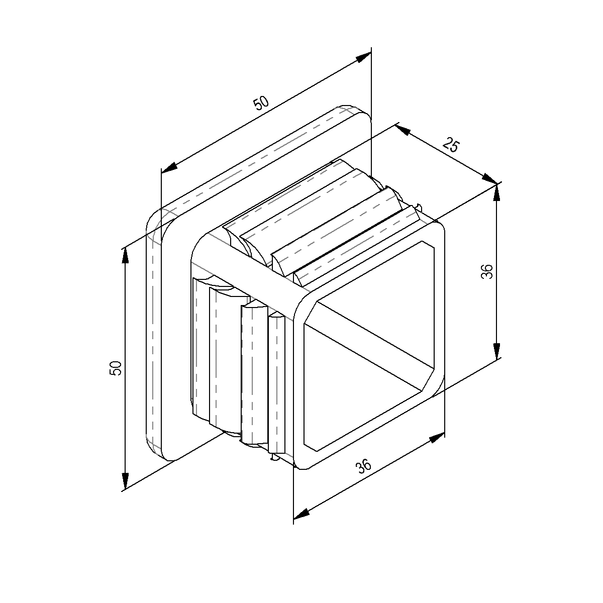 Abschlussdeckel zu Einfassprofil Bordwand 25 mm