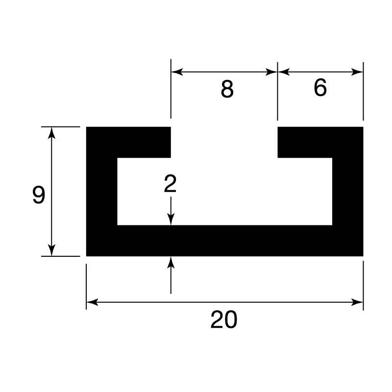 C-Elektroapparaterost-Profil / EN 755-2 / EN 755-9