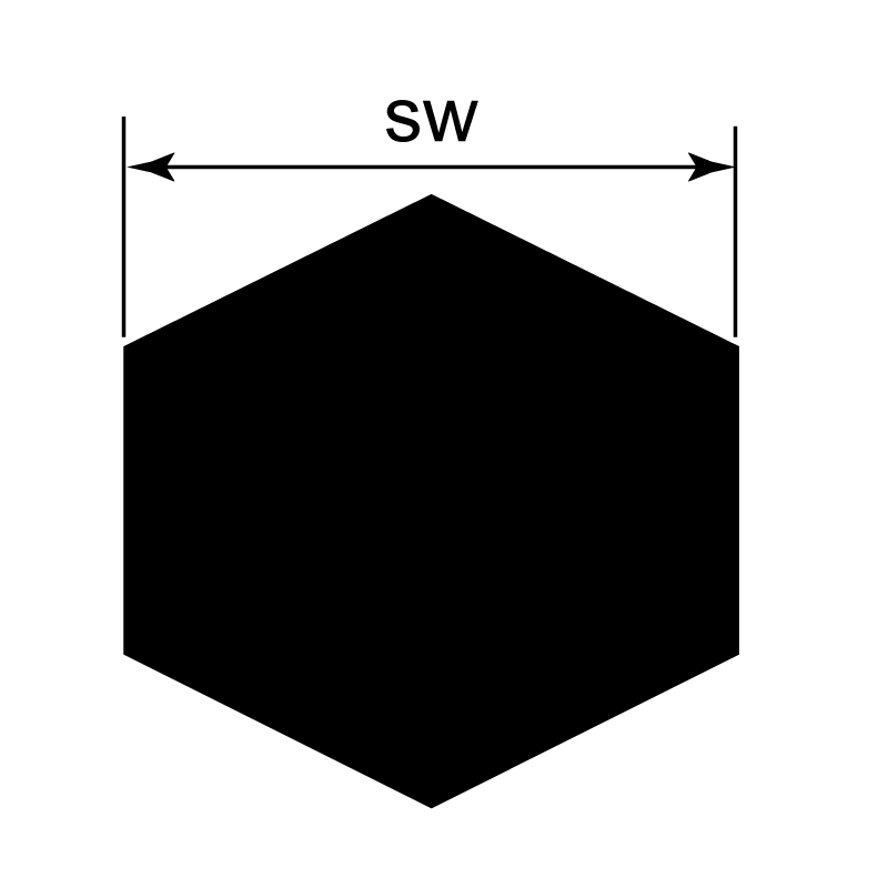 Barre hexagonale filée / EN 755-6
