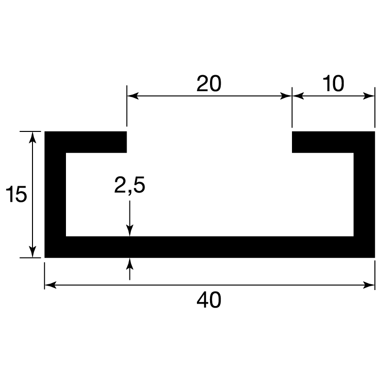 C-Elektroapparaterost-Profil / EN 755-2 / EN 755-9