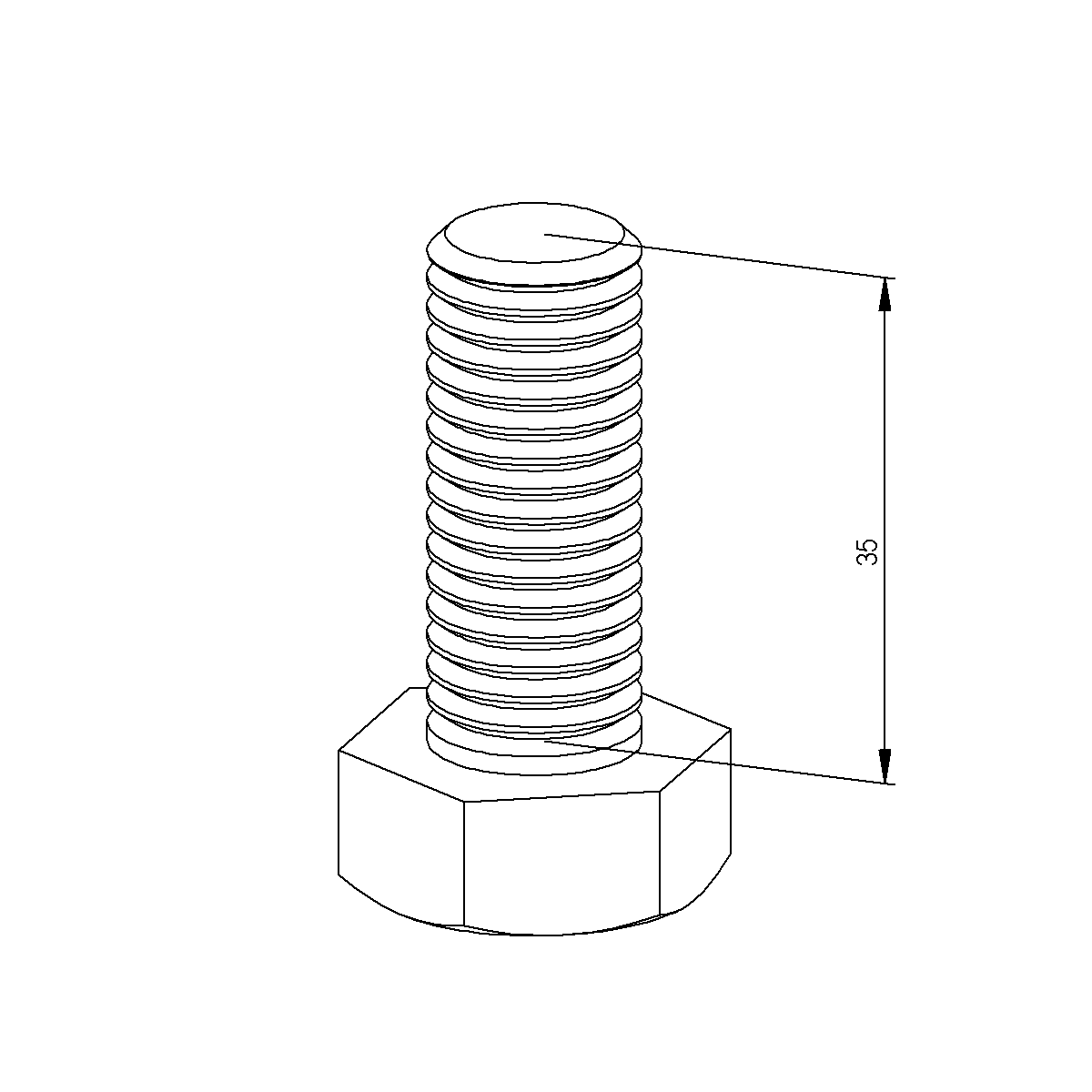 Sechskantschraube ohne Schaft zu Klemmgarnituren Pritschen Unterbau