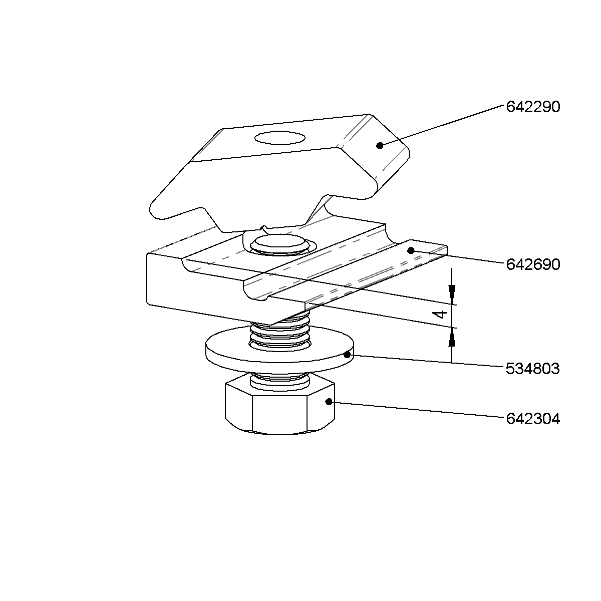 Plaque de fixation sur soubassement de platforme