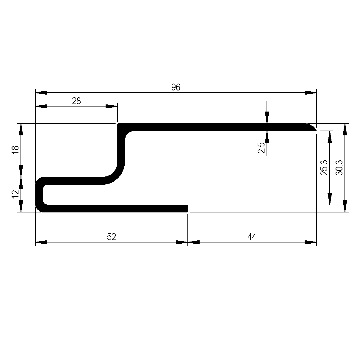 Türrahmenprofil zu Kastenwagen / EN 755-9
