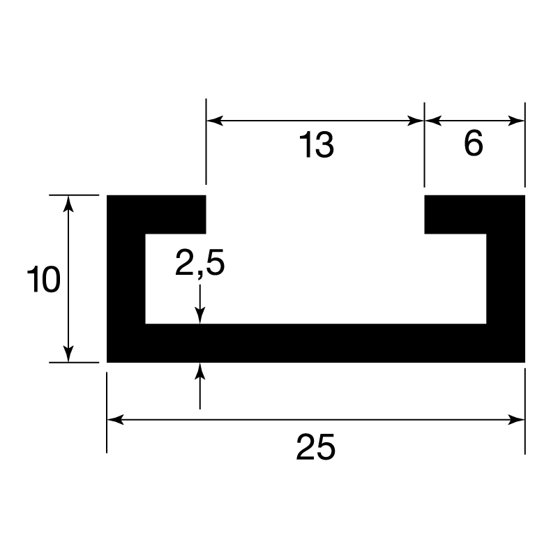 C-Elektroapparaterost-Profil / EN 755-2 / EN 755-9