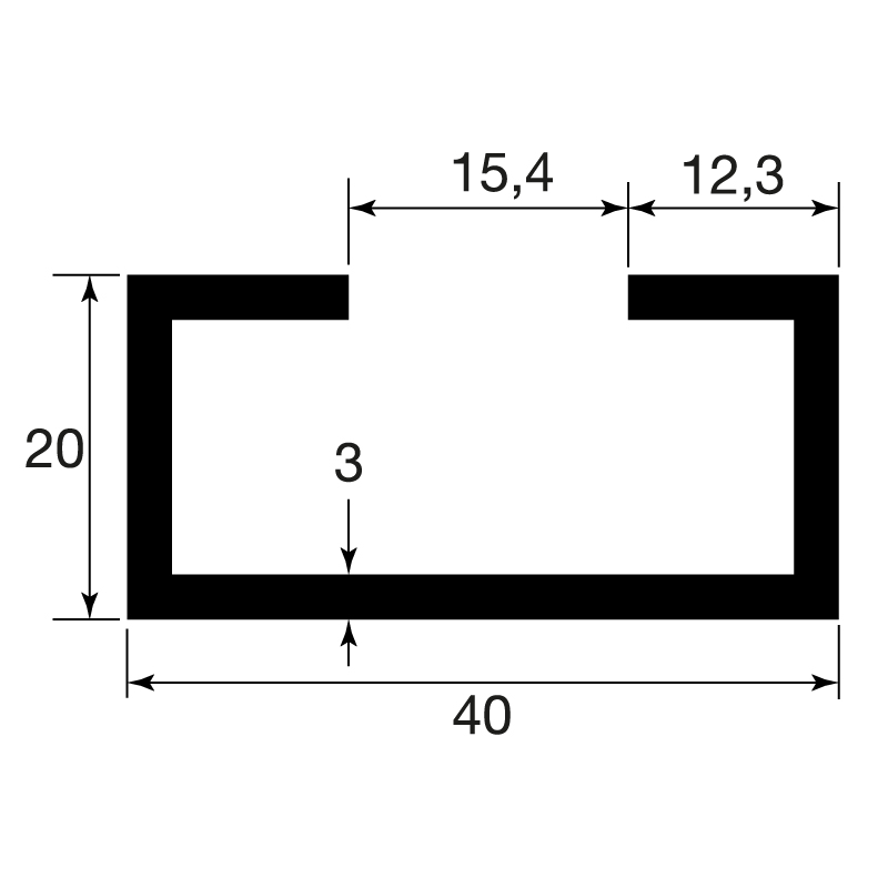 C-Elektroapparaterost-Profil / EN 755-2 / EN 755-9